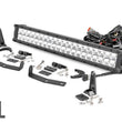 Load image into Gallery viewer, Rough Country LED Light Kit | Bumper Mount | 20" Chrome Dual Row | White DRL | Nissan Titan XD (16-24) 70646DRL