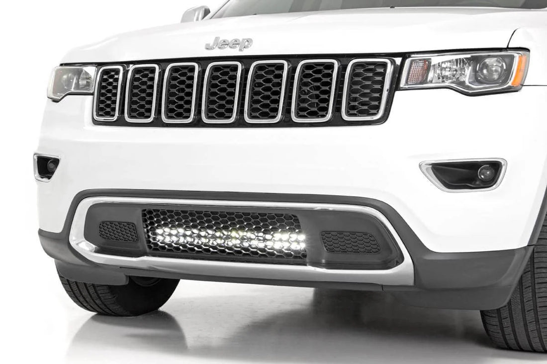 Rough Country LED Light Kit | Bumper Mount | 20" Spectrum Dual Row | Jeep Grand Cherokee WK2 (11-20) 80773 - Side View