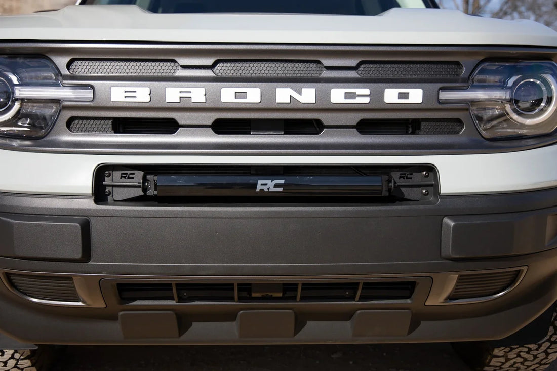 Rough Country LED Light Kit | Bumper Mount | 20" Spectrum Single Row | Ford Bronco Sport (21-24) 82036 - Installation View