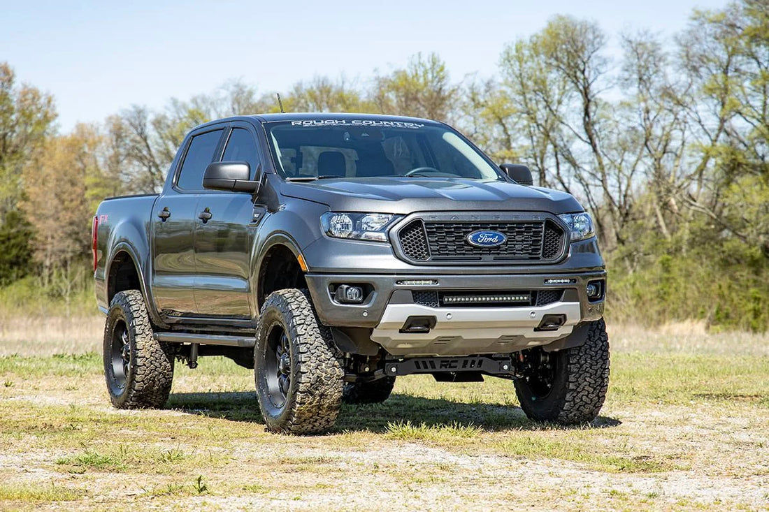 Rough Country LED Light Kit | Bumper Mount | 20" Spectrum Single Row | Ford Ranger (19-23) 80815 - Installation View