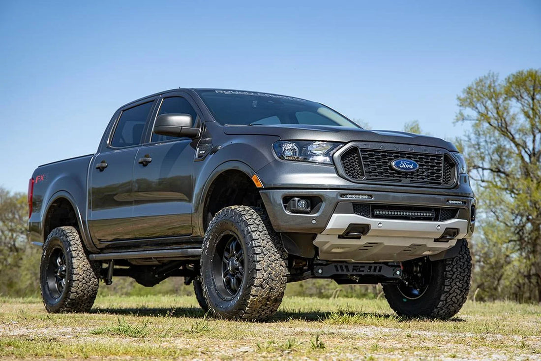 Rough Country LED Light Kit | Bumper Mount | 20" Spectrum Single Row | Ford Ranger (19-23) 80815 - Installation View