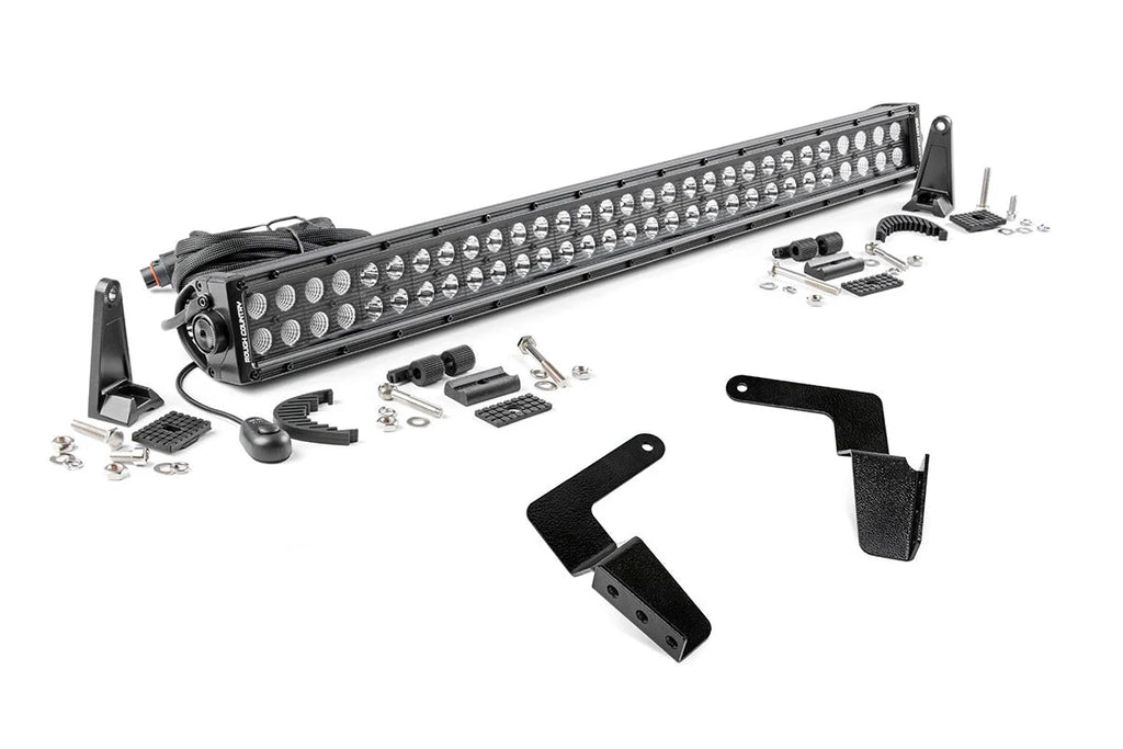 Rough Country LED Light Kit | Bumper Mount | 30" Black Dual Row | Toyota FJ Cruiser (07-14) 70652