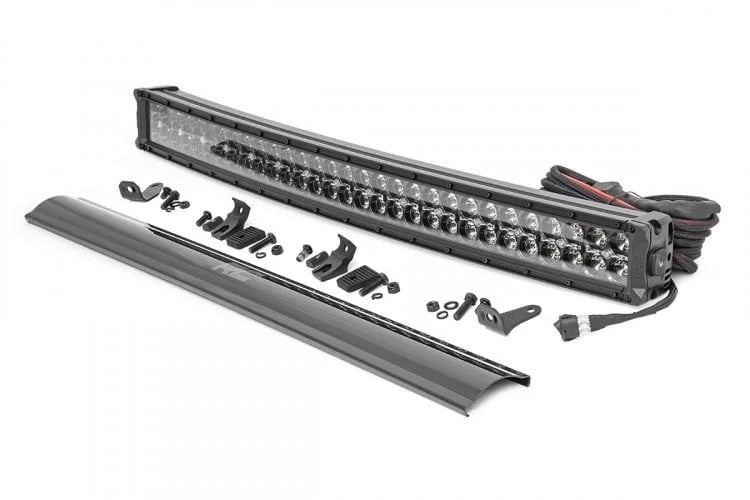 Rough Country LED Light Kit | Bumper Mount | 30" Black Dual Row | White DRL | Toyota 4Runner (14-20) 70787 - Main Product ...