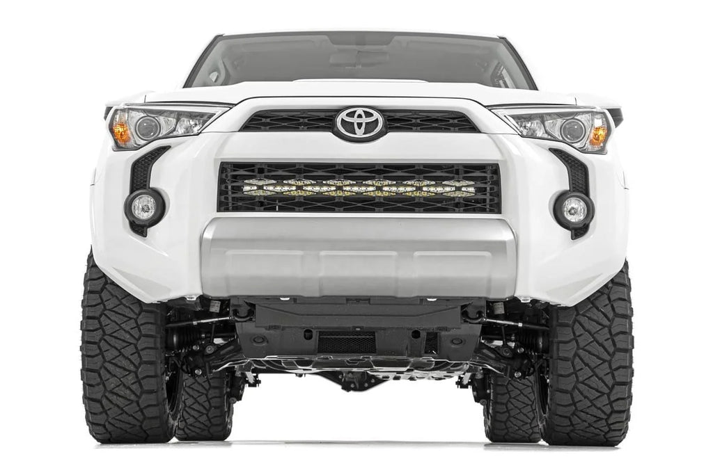 Rough Country LED Light Kit | Bumper Mount | 30" Black Dual Row | White DRL | Toyota 4Runner (14-20) 70787 - Back View