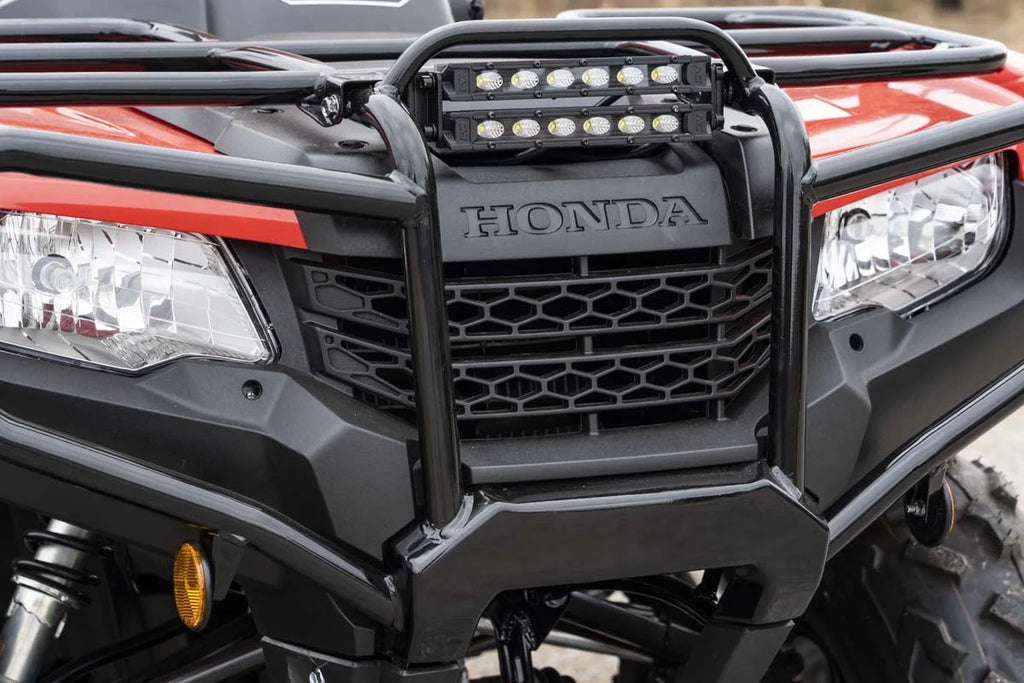 Rough Country LED Light Kit | Bumper Mount | 6" Black Slimline Pair | Honda Foreman 92016 - Installation View