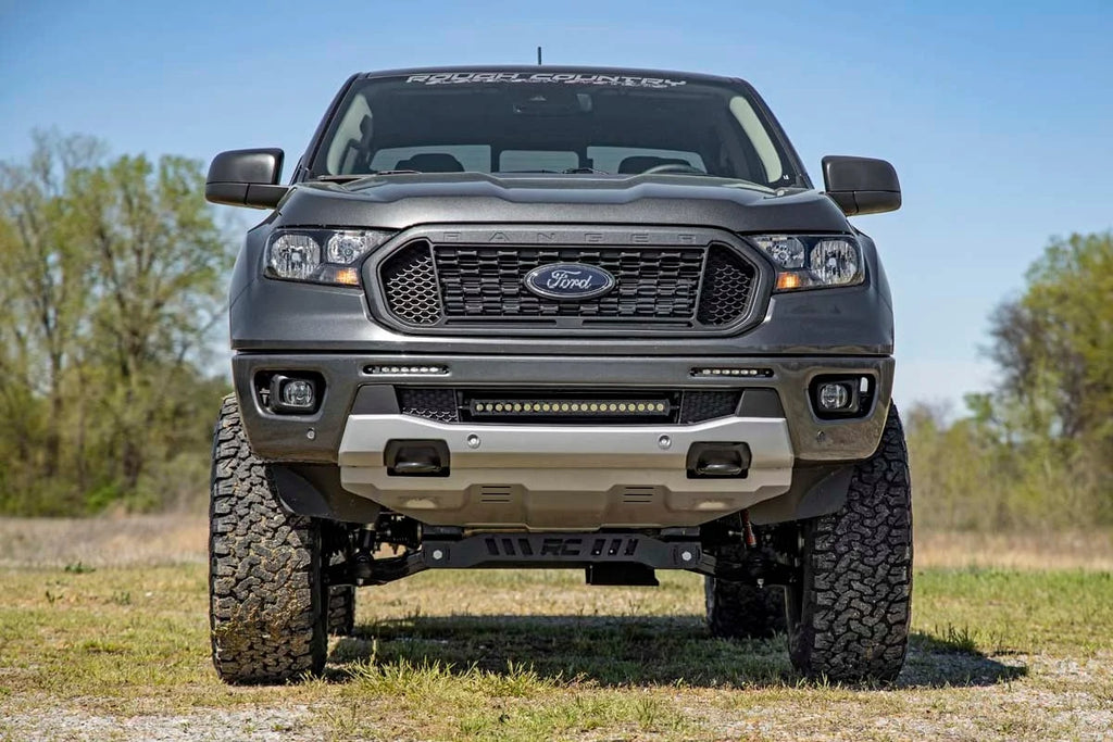 Rough Country LED Light Kit | Bumper Mount | 6" Black Slimline Pair | Ford Ranger (19-23) 70829 - Back View