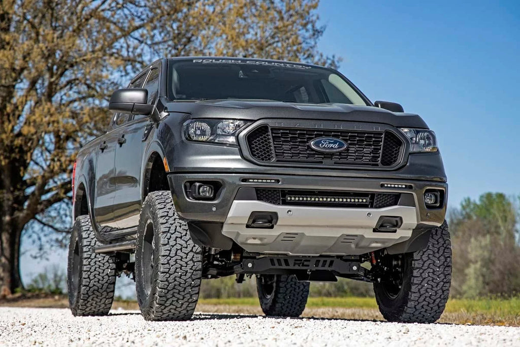 Rough Country LED Light Kit | Bumper Mount | 6" Black Slimline Pair | Ford Ranger (19-23) 70829 - Installation View