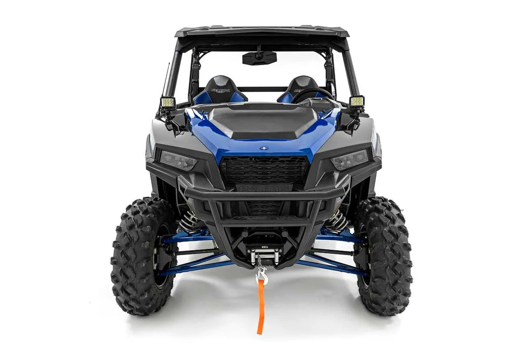 Rough Country LED Light Kit | Cage Mount | 2" Black Pair | Amber DRL | Polaris General 93024 - Detail View