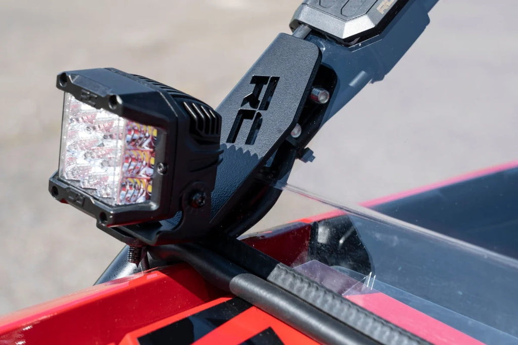 Rough Country LED Light Kit | Cage Mount | 2" Black Pair | White DRL | Honda Talon 92034 - Installation View