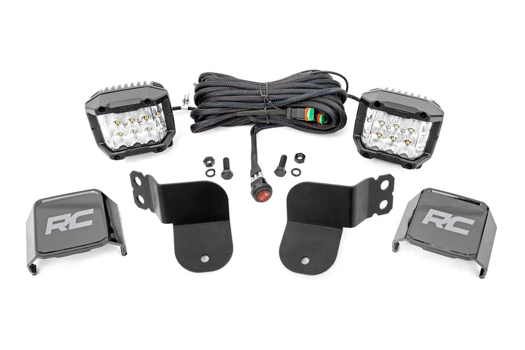 Rough Country LED Light Kit | Cage Mount | 3" OSRAM | Wide Angle | Polaris General 93023 - Main Product View