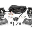 Load image into Gallery viewer, Rough Country LED Light Kit | Cowl Mount | 2" Black Pair | White DRL | Jeep Gladiator JT/Wrangler JL (18-24) 70061 - Main ...