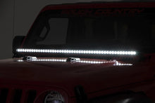 Load image into Gallery viewer, Rough Country LED Light Kit | Cowl Mount | 50" Black Single Row | Jeep Gladiator JT/Wrangler JL (18-24) 70057 - Installati...