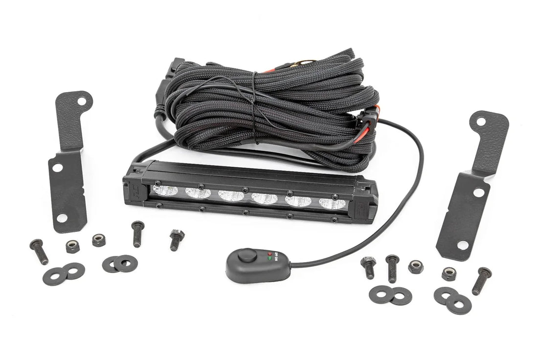 Rough Country LED Light Kit | Cowl Mount | 6" Black Slimline | Can-Am Maverick X3 97020 - Mounting View