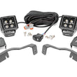 Load image into Gallery viewer, Rough Country LED Light Kit | Ditch Mount | 2" Black Pair | Amber DRL | Nissan Frontier (22-24) 71067 - Front View