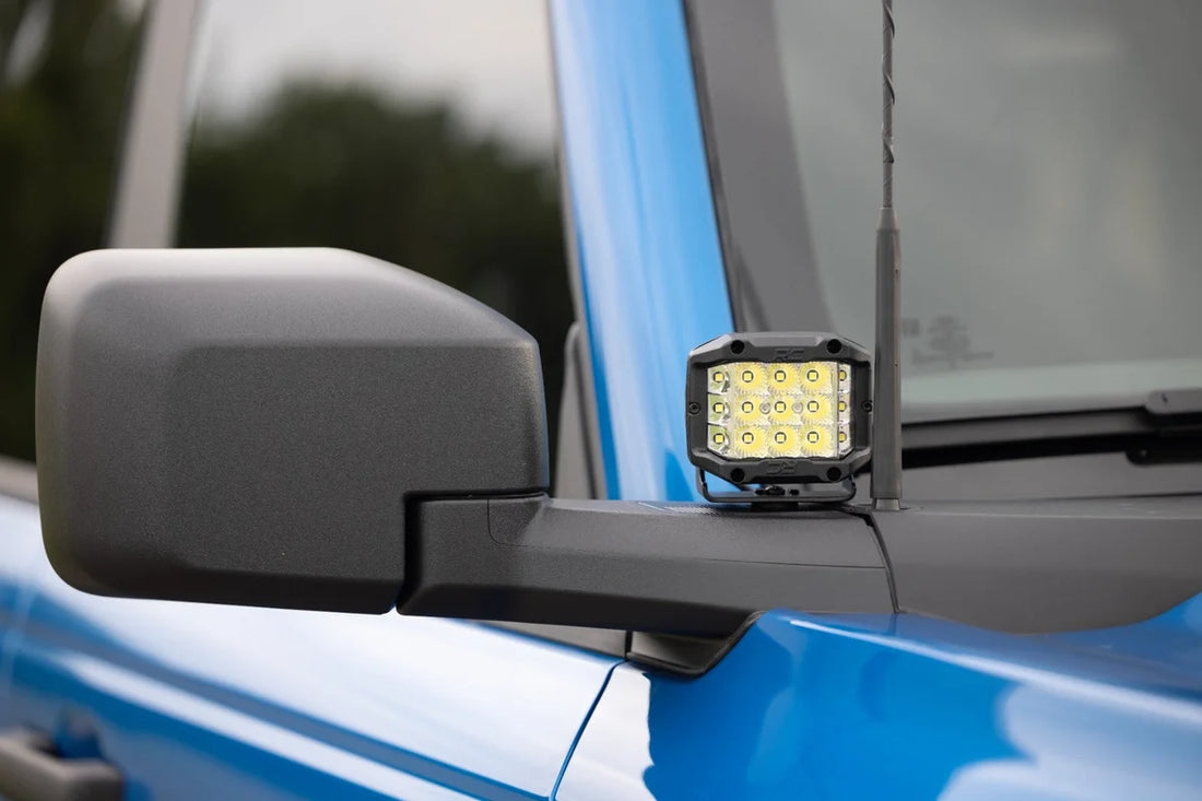 Rough Country LED Light Kit | Ditch Mount | 2" Black Pair | Spot Pattern | Ford Bronco (21-24) 71047 - Additional View 6