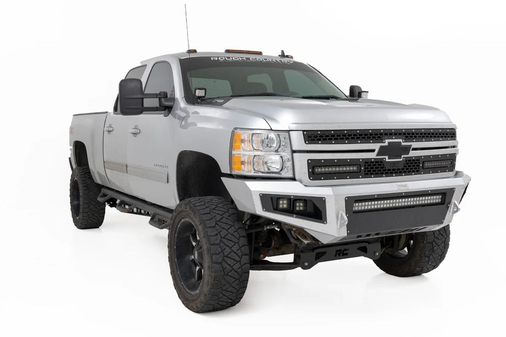 Rough Country LED Light Kit | Ditch Mount | 2" Black Pair | Spot | Chevy 1500 & Chevy/GMC 2500HD/3500HD (07-14) 71058 - Ba...