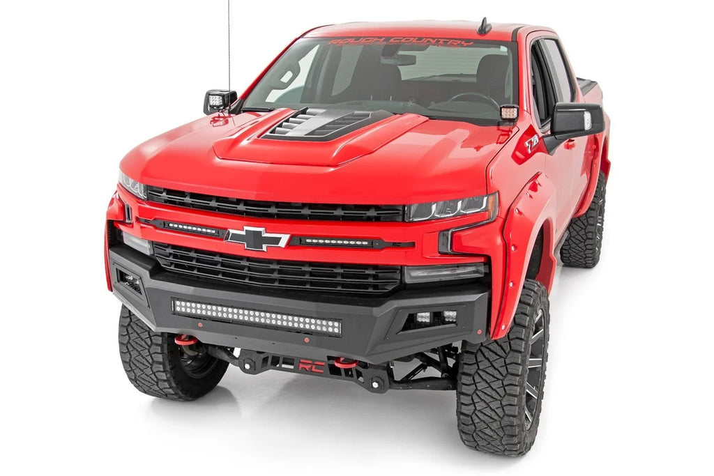 Rough Country LED Light Kit | Ditch Mount | 2" Black Pair | Amber DRL | Chevy Silverado 1500 (19-24) 70844 - Installation ...