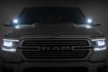 Load image into Gallery viewer, Rough Country LED Light Kit | Ditch Mount | 2" Black Pair | Flood | Ram 1500 2WD/4WD (19-26) - Installation View