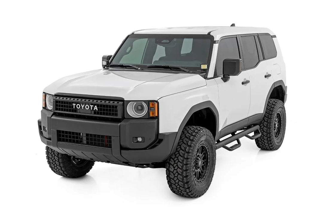 Rough Country LED Light Kit | Ditch Mount | 2" Black Pair | Flood | Toyota Land Cruiser (24-25) - Installation View