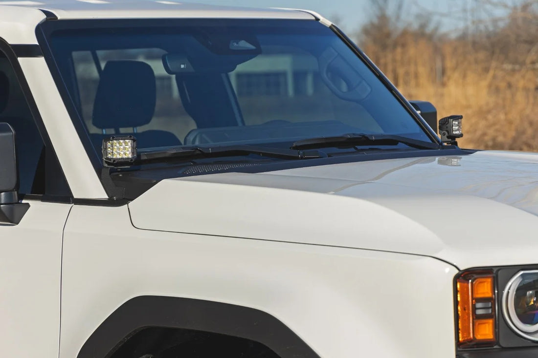 Rough Country LED Light Kit | Ditch Mount | 2" Black Pair | Flood | Toyota Land Cruiser (24-25) - Additional View 5