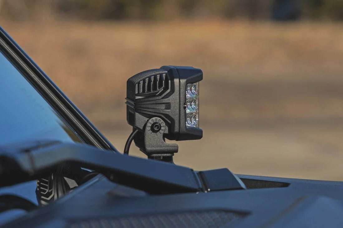 Rough Country LED Light Kit | Ditch Mount | 2" Black Pair | Flood | Toyota Land Cruiser (24-25) - Additional View 6