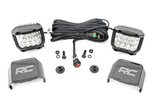 Load image into Gallery viewer, Rough Country LED Light Kit | Ditch Mount |  2" Chrome Pair | Wide | Ford Bronco 4WD (21-24) 71050 - Mounting View
