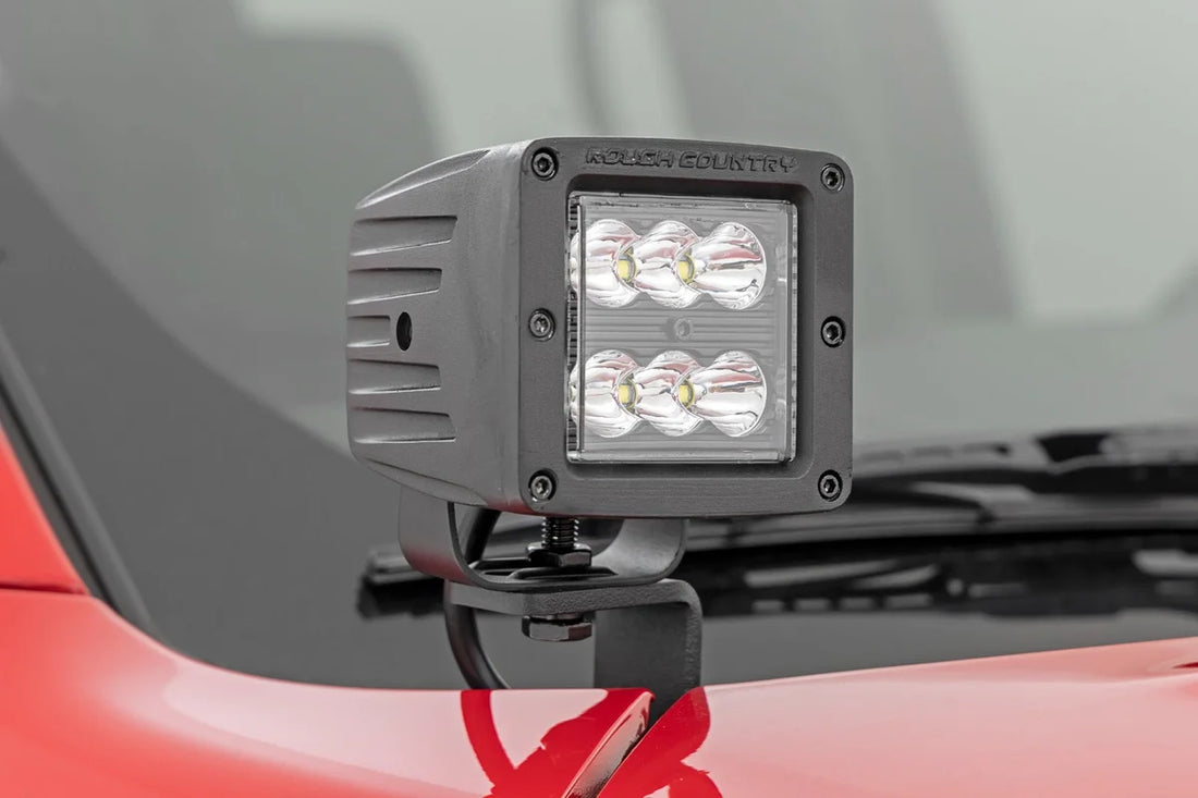 Rough Country LED Light Kit | Ditch Mount | 2" Spectrum Pair | Spot | Nissan Frontier (22-24) 81064 - Side View