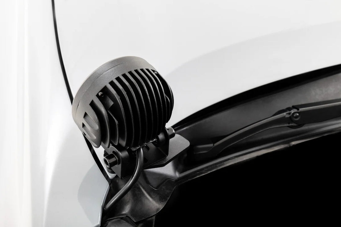 Rough Country LED Light Kit | Ditch Mount | 2" Spectrum Pair | Spot | Toyota Tacoma (16-23) 81080 - Installation View