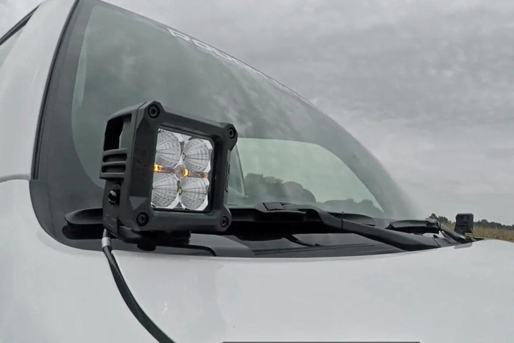 Rough Country LED Light Kit | Ditch Mount | 3" Chrome Wide Angle Pair 70793 - Detail View