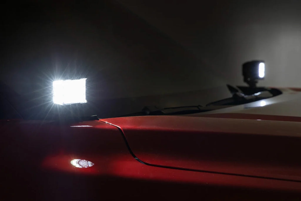 Rough Country LED Light Kit | Ditch Mount |  3" OSRAM | Wide | Toyota Tundra 2WD/4WD (22-24) 71075 - Installation View