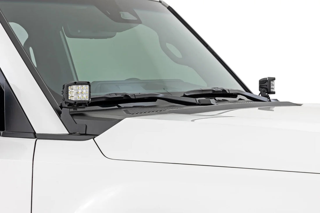Rough Country LED Light Kit | Ditch Mount |  3" OSRAM | Wide | Toyota Land Cruiser (24-25) - Side View
