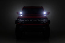 Load image into Gallery viewer, Rough Country LED Light Kit | Ditch Mount | 3.5" Black Round Pair | Amber DRL | Ford Bronco (21-24) 71078 - Additional View 5
