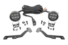 Load image into Gallery viewer, Rough Country LED Light Kit | Ditch Mount | Black Series Round | 3.5 Inch | Amber DRL | Ram 1500 (19-26) - Mounting View