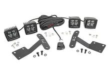 Load image into Gallery viewer, Rough Country LED Light Kit | Ditch Mount | Dual 2" Black Pairs | Amber DRL | Toyota Tundra (14-21) 70838 - Mounting View
