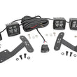 Load image into Gallery viewer, Rough Country LED Light Kit | Ditch Mount | Dual 2" Black Pairs | White DRL | Toyota Tundra (14-21) 70837 - Mounting View
