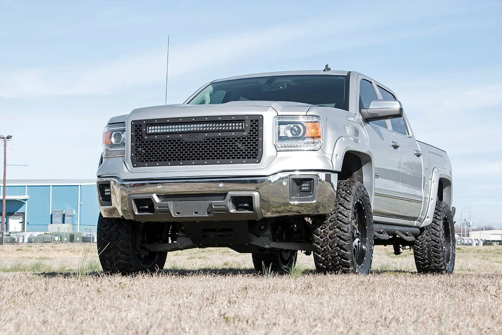 Rough Country LED Light Kit | Fog Mount | 2" Black Pair | GMC Sierra 1500 2WD/4WD (14-15) 70689 - Kit Contents
