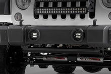 Load image into Gallery viewer, Rough Country LED Light Kit | Fog Mount | 2" Black Pair | Jeep Wrangler JK/Wrangler Unlimited (10-18) 70630 - Side View