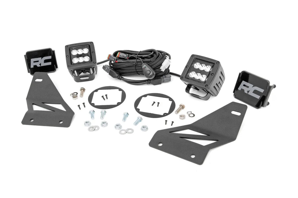 Rough Country LED Light Kit | Fog Mount | 2" Black Pair | Spot | Nissan Frontier (05-20) 71023 - Main Product View