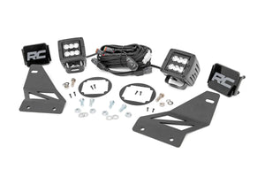 Rough Country LED Light Kit | Fog Mount | 2" Black Pair | Spot | Nissan Frontier (05-20) 71023 - Main Product View