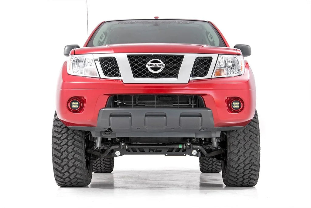 Rough Country LED Light Kit | Fog Mount | 2" Black Pair | Spot | Nissan Frontier (05-20) 71023 - Installation View