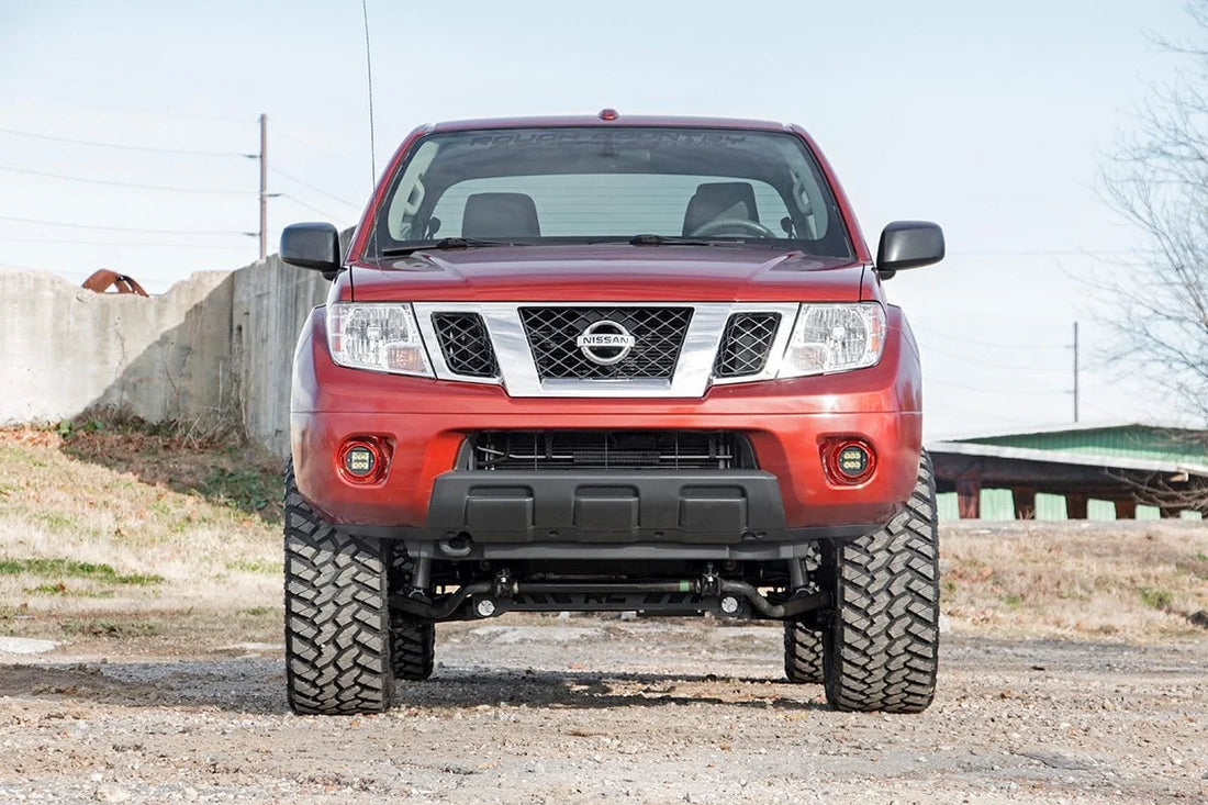 Rough Country LED Light Kit | Fog Mount | 2" Black Pair | Spot | Nissan Frontier (05-20) 71023 - Kit Contents