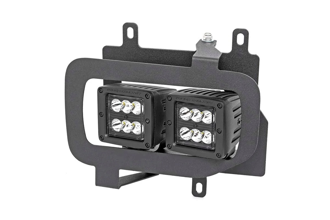 Rough Country LED Light Kit | Fog Mount | Dual 2" Black Pairs | Flood | Ford F-150 (15-17) 70833 - Kit Contents