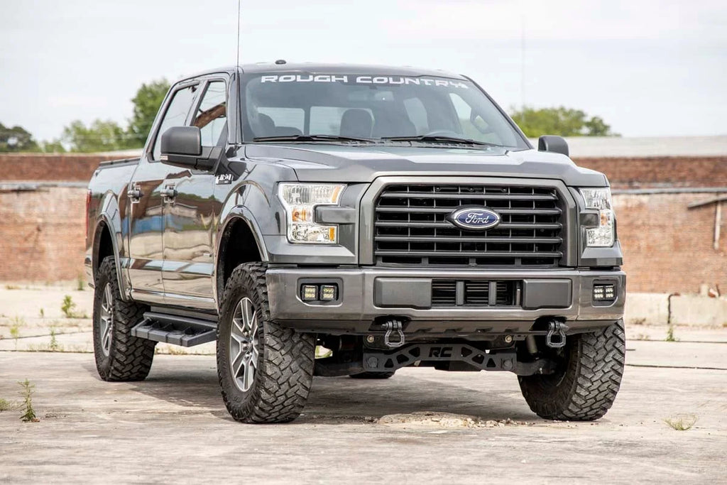 Rough Country LED Light Kit | Fog Mount | Dual 2" Black Pairs | SAE | Ford F-150 (15-17) 70831 - Additional View 6