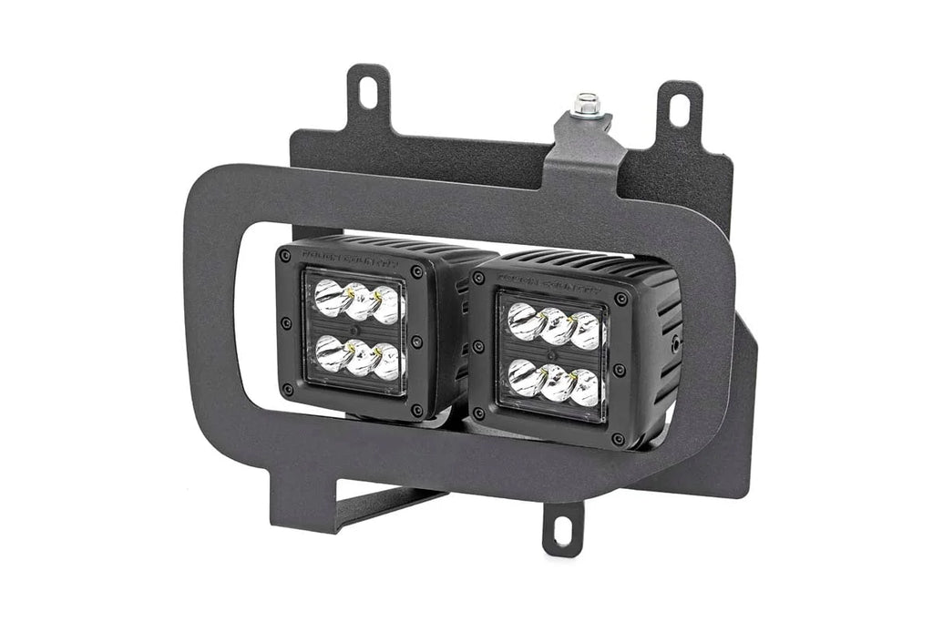 Rough Country LED Light Kit | Fog Mount | Dual 2" Black Pairs | Spot | Ford F-150 (15-17) 70832 - Kit Contents