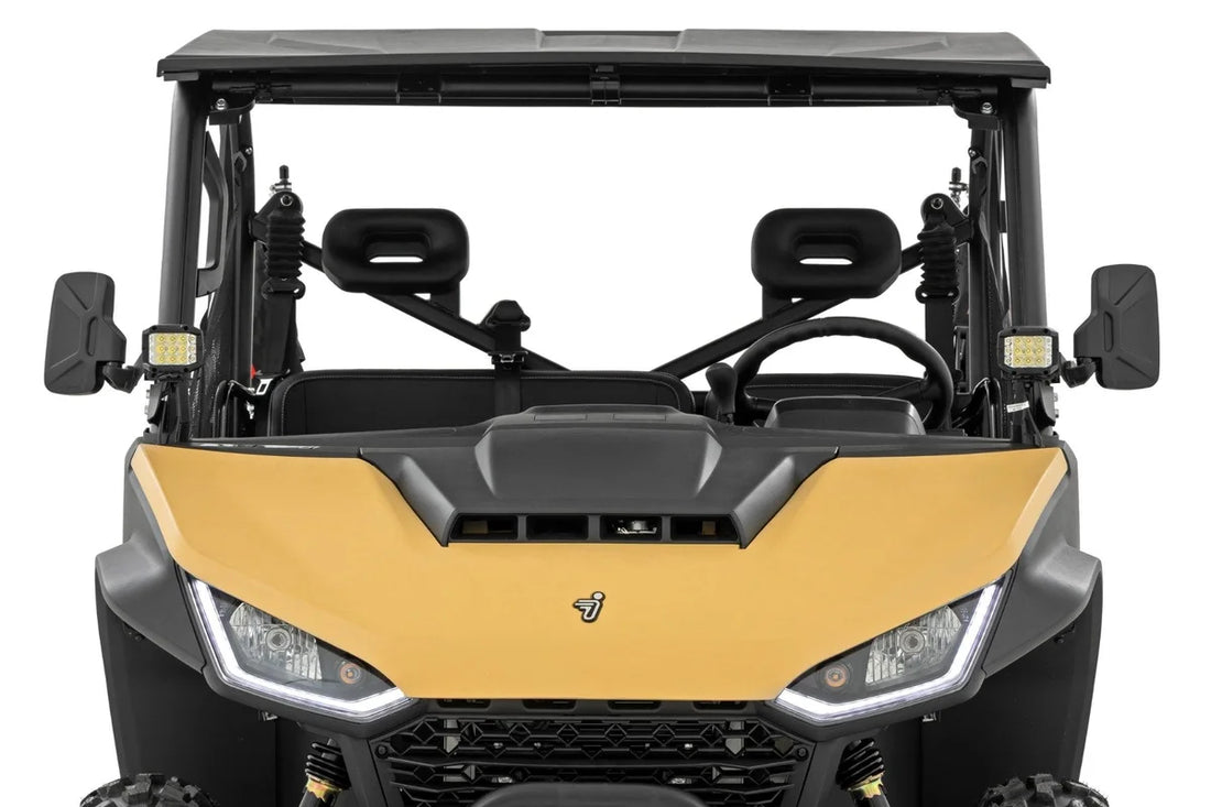Rough Country LED Light Kit | Front Mount | 2" Black Pair | White DRL | Segway 570 F 93218 - Back View