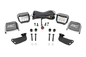 Rough Country LED Light Kit | Front Mount | 3" Chrome Pair | Wide Angle | Segway 570 F 93223 - Front View