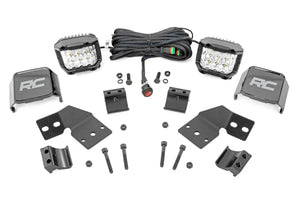 Rough Country LED Light Kit | Front Mount | 3" Chrome Pair | Wide Angle | Polaris XPEDITION ADV 5 - Front View