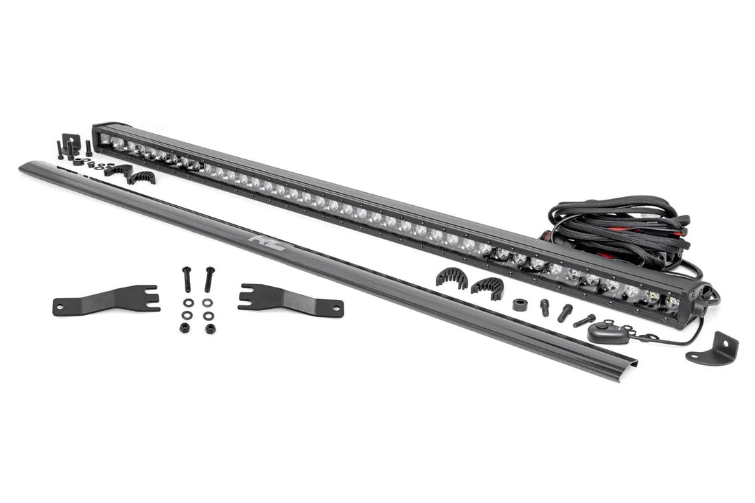 Rough Country LED Light Kit | Front Mount | 40" Black-Series Single Row | Can-Am Maverick Sport 1000R - Front View