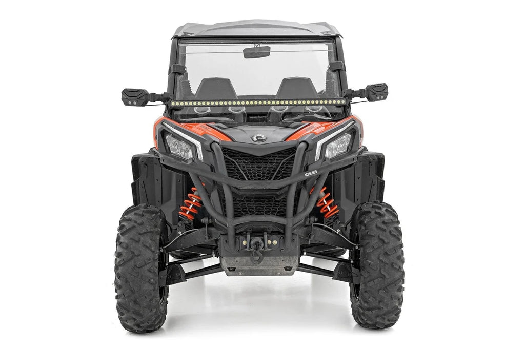 Rough Country LED Light Kit | Front Mount | 40" Black-Series Single Row | Can-Am Maverick Sport 1000R - Back View