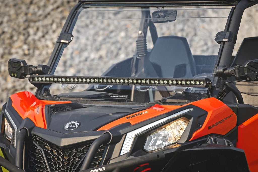Rough Country LED Light Kit | Front Mount | 40" Black-Series Single Row | Can-Am Maverick Sport 1000R - Additional View 6